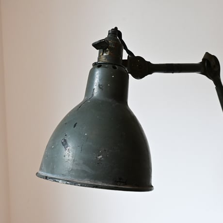 France Antique Gras Lamp 201  /  フランス Gras “201” リペイント グリーングレイ