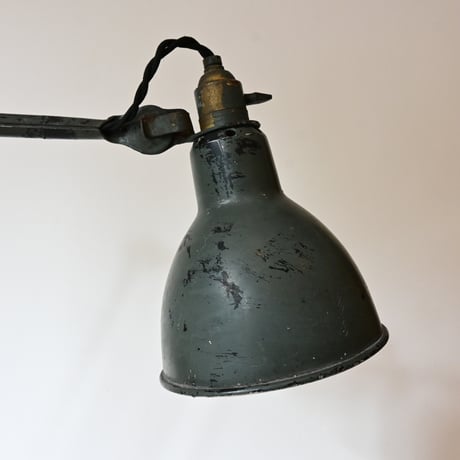 France Antique Gras Lamp 201  /  フランス Gras “201” リペイント グリーングレイ