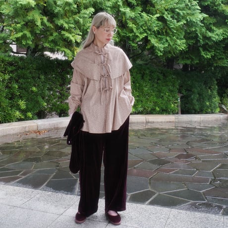 GO GO VINTAGE!  VELOUR PANTS  - garnet