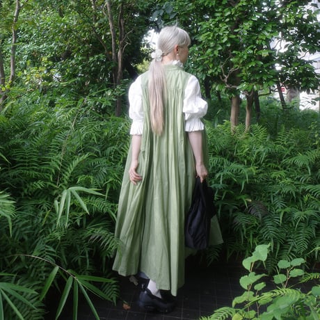 Pages & Petals, GATHERED DRESS - green