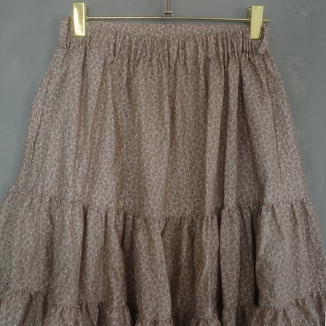 Tiny Floral DAN DAN SKIRT - gentle pink greige