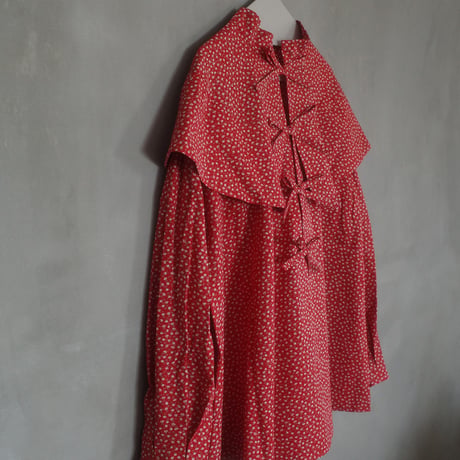 Tiny Floral 3WAY BLOUSE - romantic red