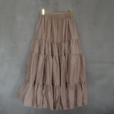 Tiny Floral DAN DAN SKIRT - gentle pink greige