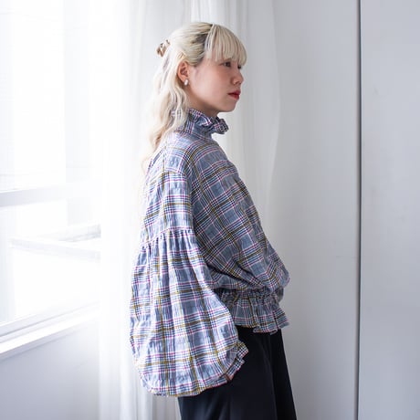SEASON GAP LAB. check frill blouse - 01