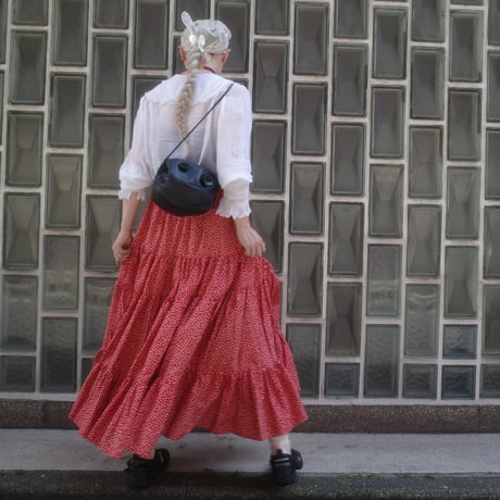 Tiny Floral DAN DAN SKIRT - romantic red