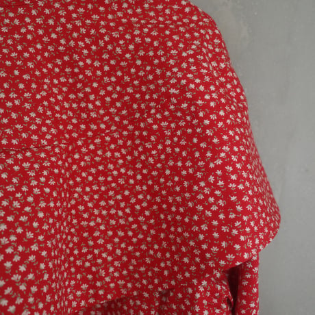 Tiny Floral 3WAY BLOUSE - romantic red