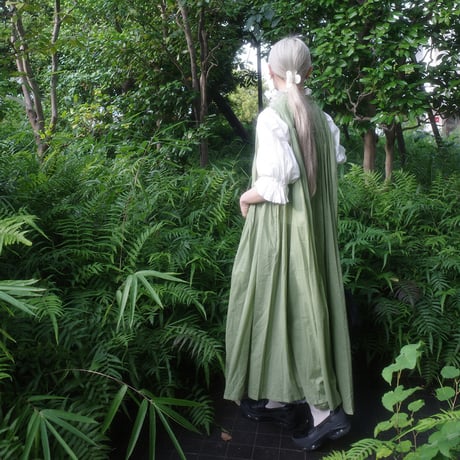 Pages & Petals, GATHERED DRESS - green