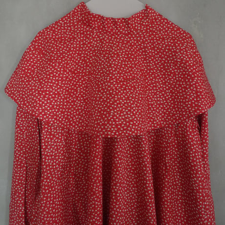 Tiny Floral 3WAY BLOUSE - romantic red