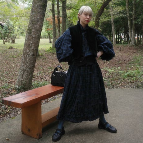 SEASON GAP LAB. check skirt-02