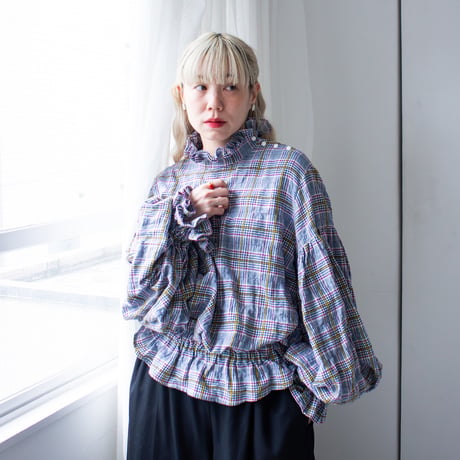 SEASON GAP LAB. check frill blouse - 01