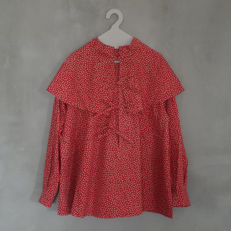Tiny Floral 3WAY BLOUSE - romantic red
