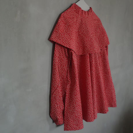 Tiny Floral 3WAY BLOUSE - romantic red