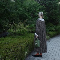 GO GO VINTAGE！ LACE PAISLEY DRESS - black sesame latte