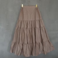 Tiny Floral DAN DAN SKIRT - gentle pink greige