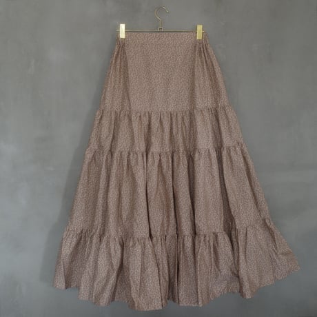 Tiny Floral DAN DAN SKIRT - gentle pink greige