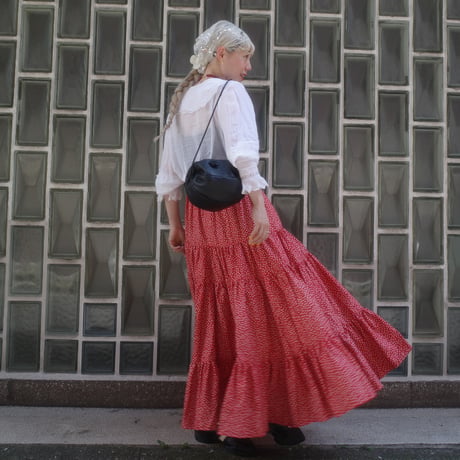 Tiny Floral DAN DAN SKIRT - romantic red