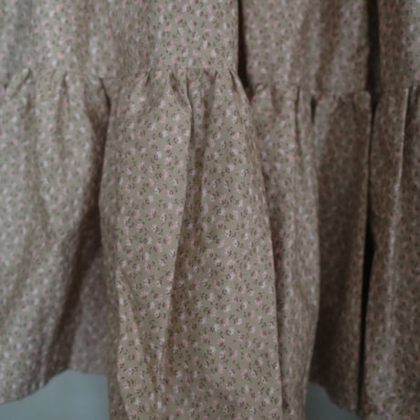 Tiny Floral DAN DAN SKIRT - gentle pink greige
