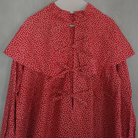 Tiny Floral 3WAY BLOUSE - romantic red