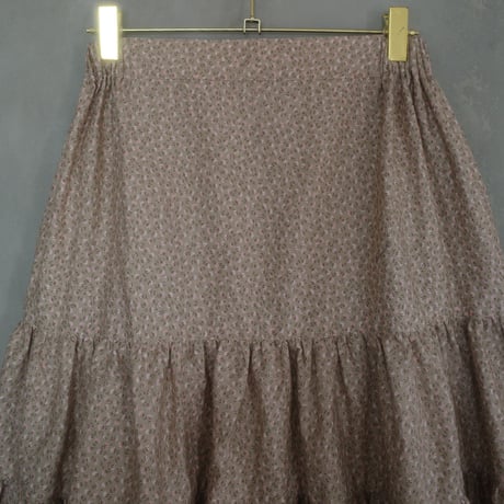Tiny Floral DAN DAN SKIRT - gentle pink greige
