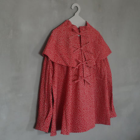 Tiny Floral 3WAY BLOUSE - romantic red