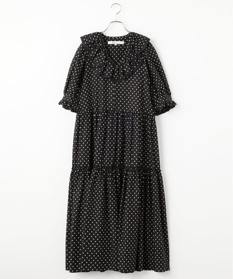 2913-717 Frill Tiered Dress(Dot) ¥49,500