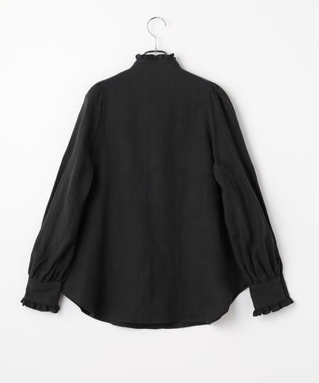 2911-958 Linen Stand Collar Blouse ¥30,800