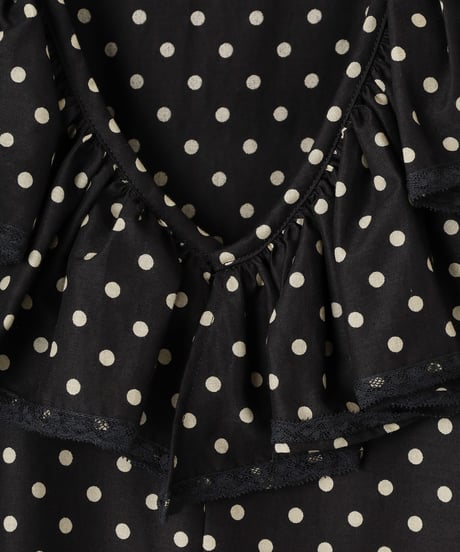 2913-717 Frill Tiered Dress(Dot) ¥49,500