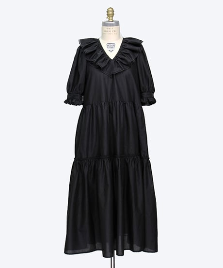 2913-718  Frill Collar Dress(Plain) ¥49,500