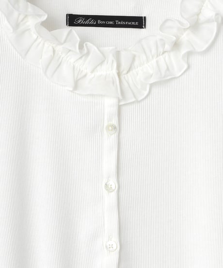 2916-497 Frill Collar Cardigan ¥22,000