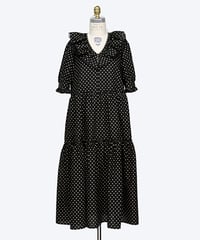 2913-717 Frill Tiered Dress(Dot) ¥49,500