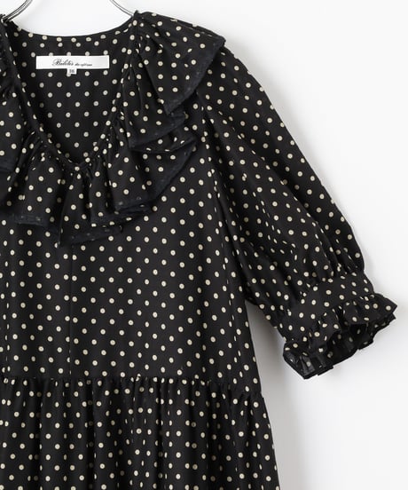 2913-717 Frill Tiered Dress(Dot) ¥49,500