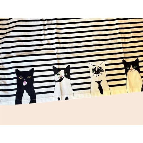 猫玉園×Muddy Cat ボーダーエプロン