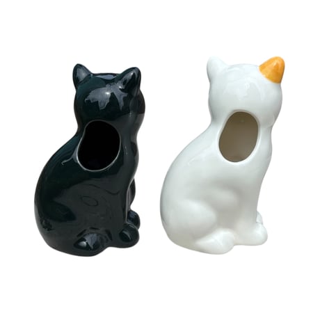 猫型ハンドペイントフラワースタンド