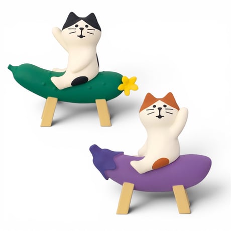 きゅうり乗りにゃんこ・なす乗りにゃんこセット