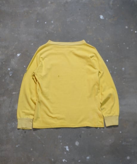 1980s French flock print L/S T shirt
