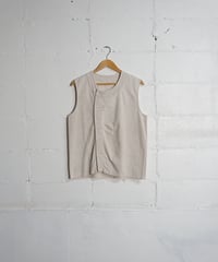 1940~50s French cotton linen farmers vest