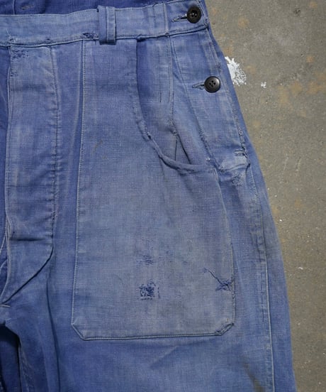 1940~50s French overall modified work pants