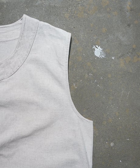 1940~50s French cotton linen farmers vest