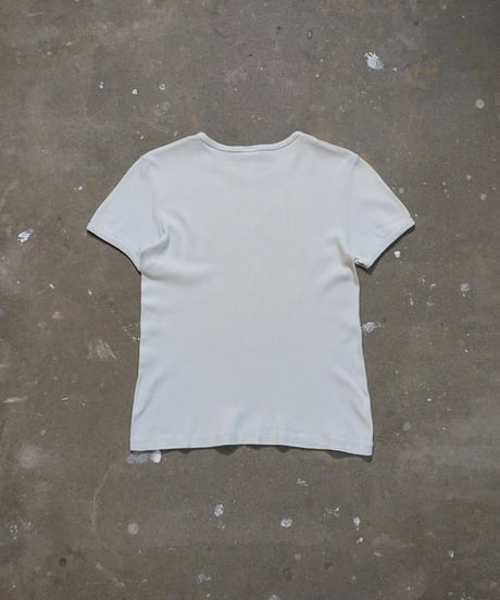 1970s French flock print T shirt