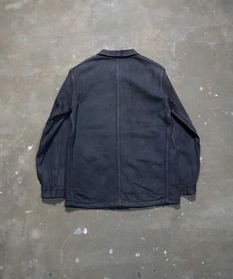 1960s French cotton HBT work jacket “Over dyed”