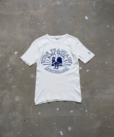 1980s French flock print T shirt