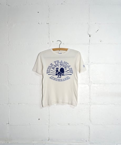 1980s French flock print T shirt