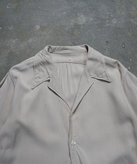 1940~50s French rayon short sleeve shirts