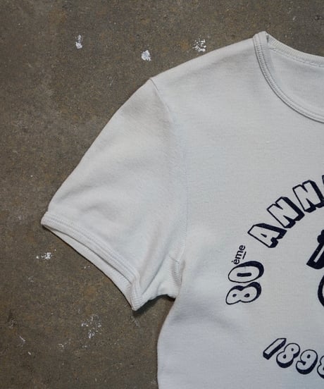 1970s French flock print T shirt