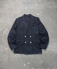 1960s French double breasted lapel work jacket “Over dyed”