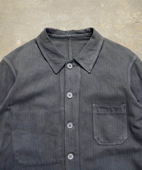 1960s French cotton HBT work jacket “Over dyed”