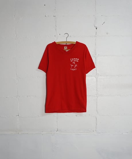 1980s French flock print T shirt