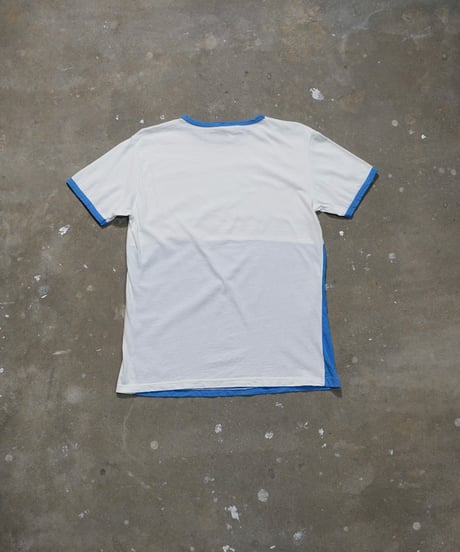1980~90s French flock print ringer T shirt