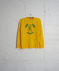 1970~80s French flock print acrylic sweat shirt