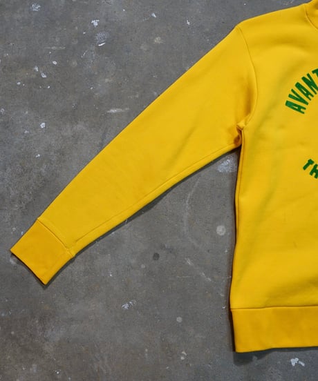 1970~80s French flock print acrylic sweat shirt